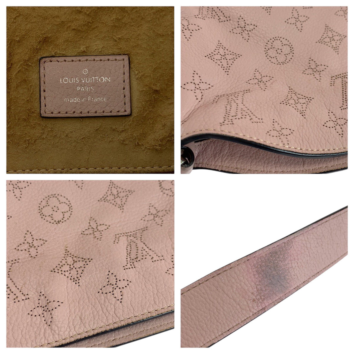 LOUIS VUITTON Shoulder Bag M50033 leather Magnolia Pink SilverMetal Shoulder Bag Handbag 2way Monogram Mahina BabylonePM Women Used Authentic