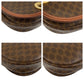 CELINE Shoulder Bag M09 PVC, Leather Brown Gold Metal Shoulder Bag pochette Macadam Circle Logo Women Used Authentic