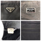 PRADA Shoulder Bag Nylon Black SilverMetal Shoulder Bag Handbag Unisex Test Triangle With logo Women Used Authentic