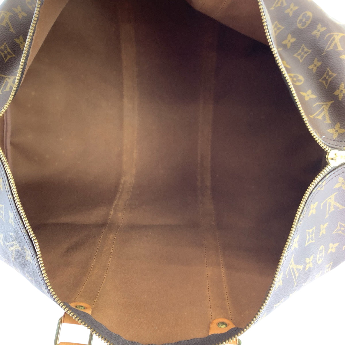 LOUIS VUITTON Boston Duffel bag M41414 PVC Brown Gold Metal Boston Duffel bag Shoulder Bag 2way Monogram Keepall 55 bandouliere Women Used Authentic