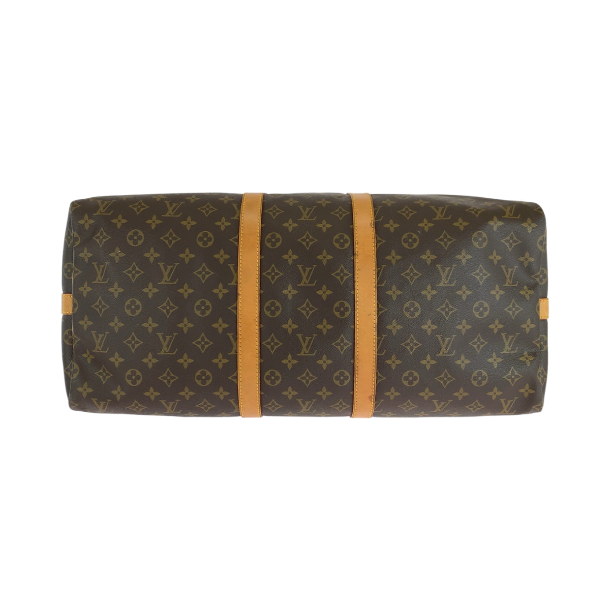 LOUIS VUITTON Boston Duffel bag M41414 PVC Brown Gold Metal Boston Duffel bag Shoulder Bag 2way Monogram Keepall 55 bandouliere Women Used Authentic