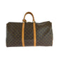 LOUIS VUITTON Boston Duffel bag M41414 PVC Brown Gold Metal Boston Duffel bag Shoulder Bag 2way Monogram Keepall 55 bandouliere Women Used Authentic