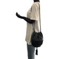 LOEWE Shoulder Bag leather Black black Shoulder Bag Drawstring Bag logo fringe Women Used Authentic