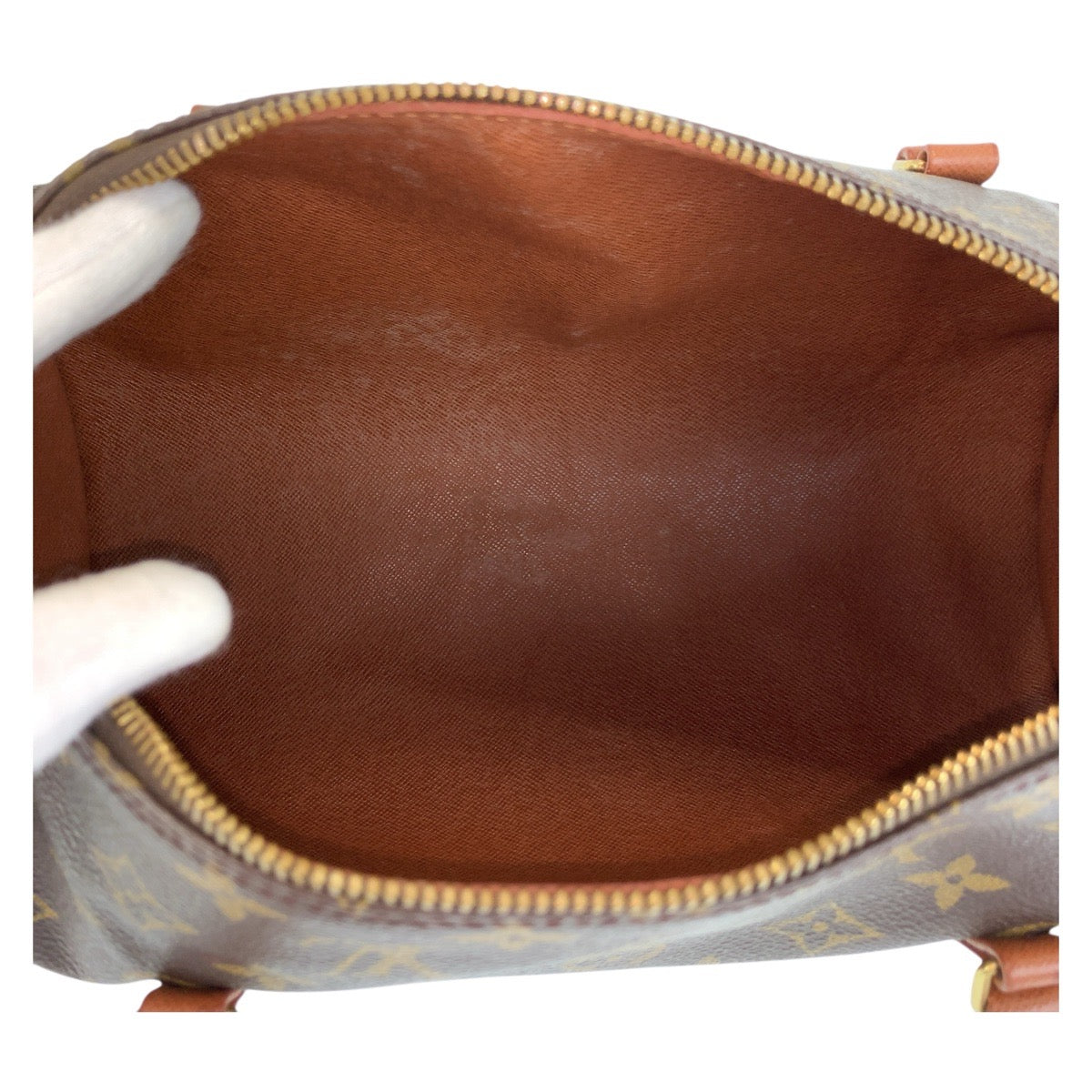 LOUIS VUITTON Handbag M51365 PVC, Leather Brown Gold Metal Monogram Papillon 30 Women Used Authentic