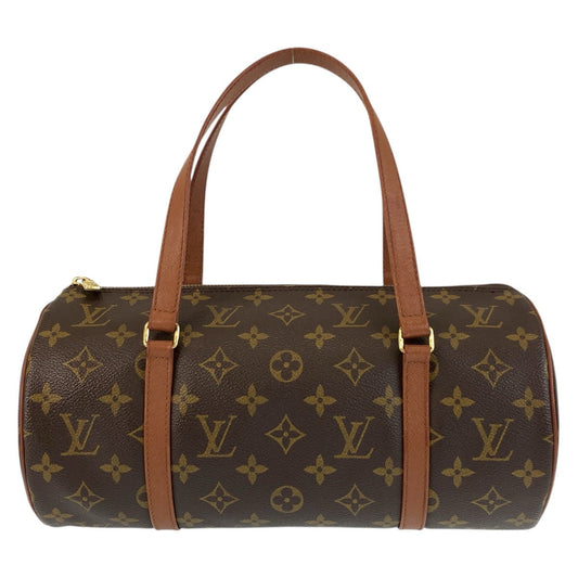 LOUIS VUITTON Handbag M51365 PVC, Leather Brown Gold Metal Monogram Papillon 30 Women Used Authentic