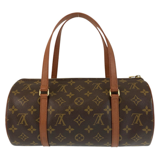LOUIS VUITTON Handbag M51365 PVC, Leather Brown Gold Metal Monogram Papillon 30 Women Used Authentic