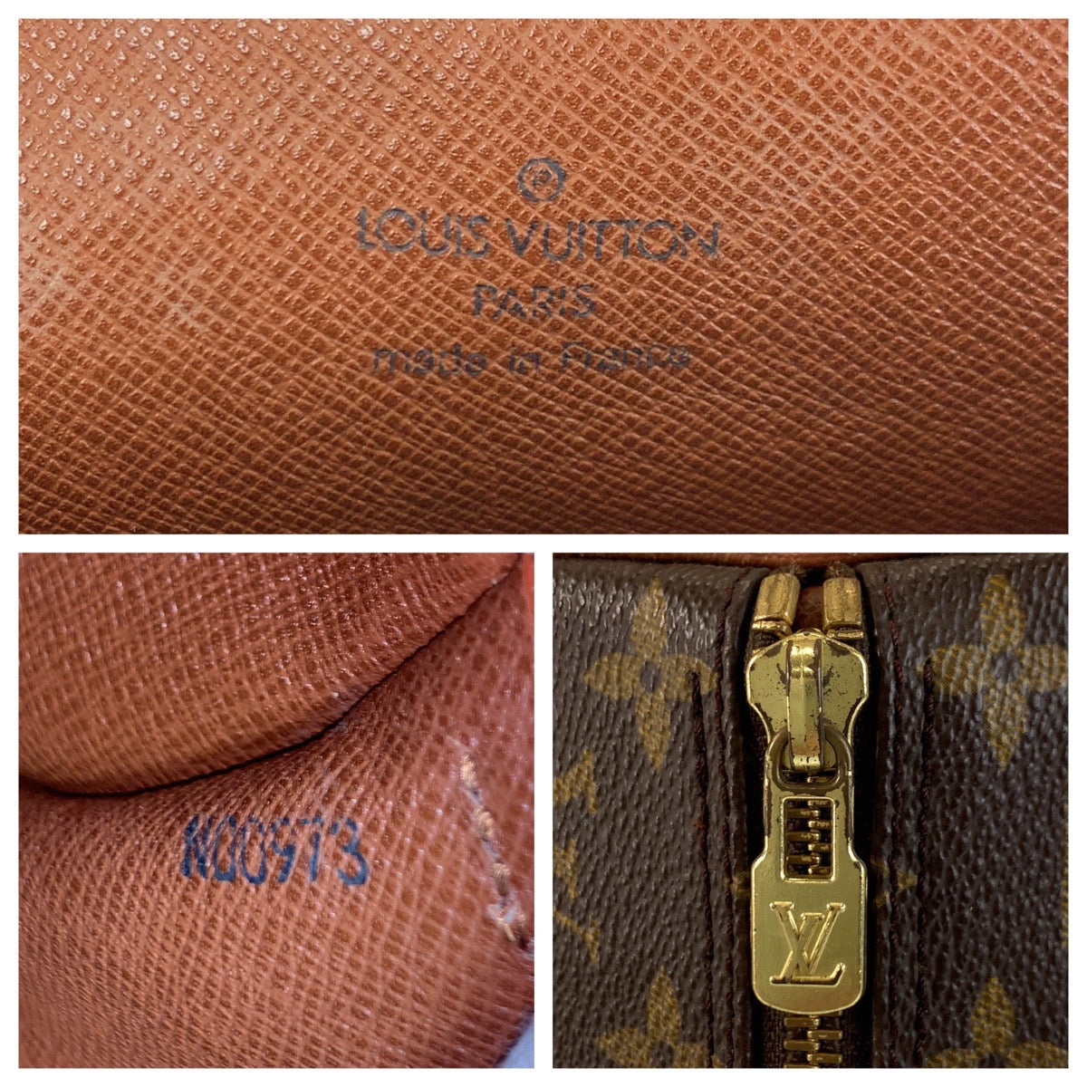 LOUIS VUITTON Handbag M51365 PVC, Leather Brown Gold Metal Monogram Papillon 30 Women Used Authentic