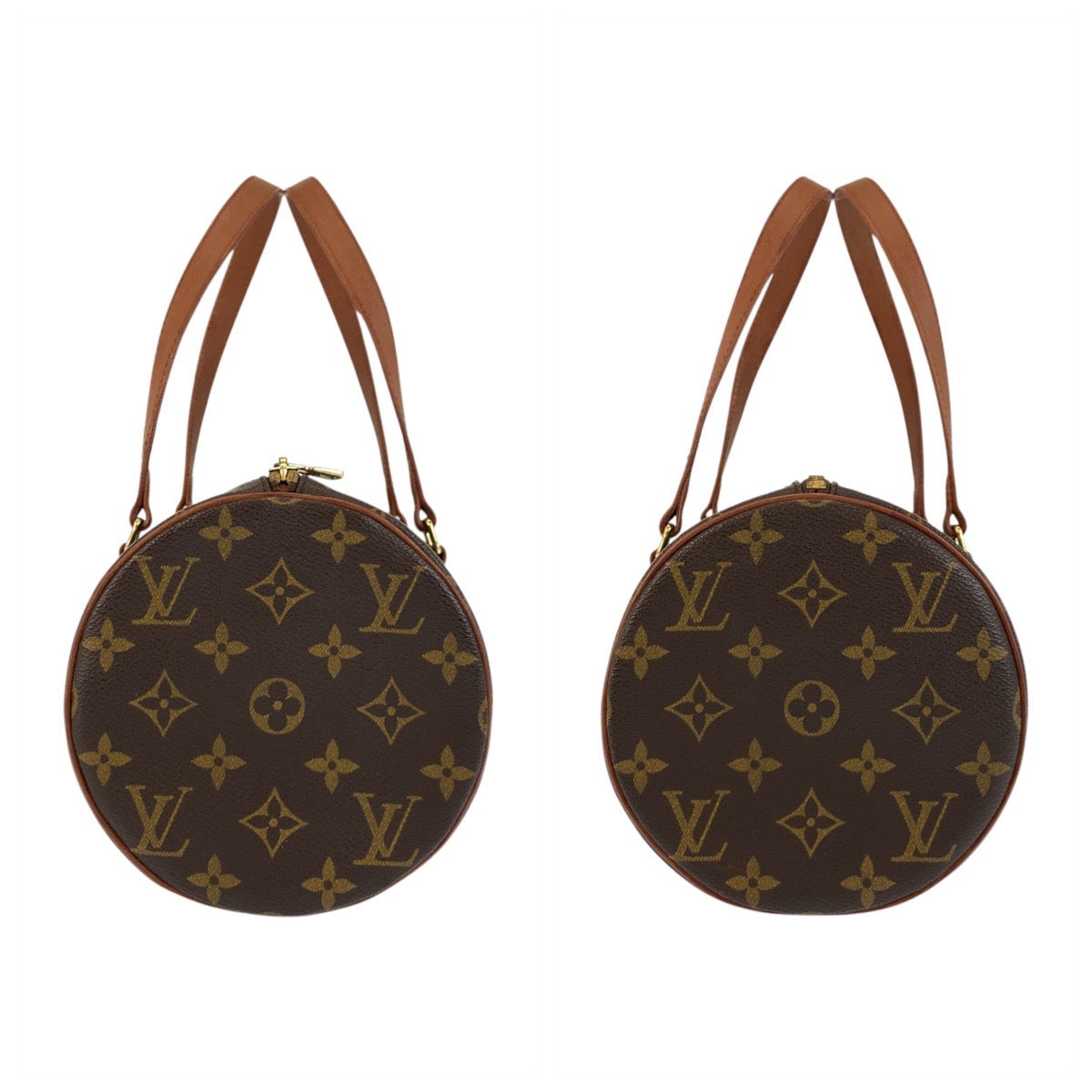 LOUIS VUITTON Handbag M51365 PVC, Leather Brown Gold Metal Monogram Papillon 30 Women Used Authentic