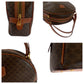 CELINE Handbag PVC, Leather Brown Gold Metal Handbag Vanity Bag Mini Boston Duffel Bag Macadam Women Used Authentic