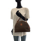 CELINE Handbag PVC, Leather Brown Gold Metal Handbag Vanity Bag Mini Boston Duffel Bag Macadam Women Used Authentic