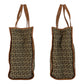 FENDI Tote Bag 8BH153 Canvas, Leather Brown Gold Metal Tote Bag Shoulder Bag Zucchino Women Used Authentic