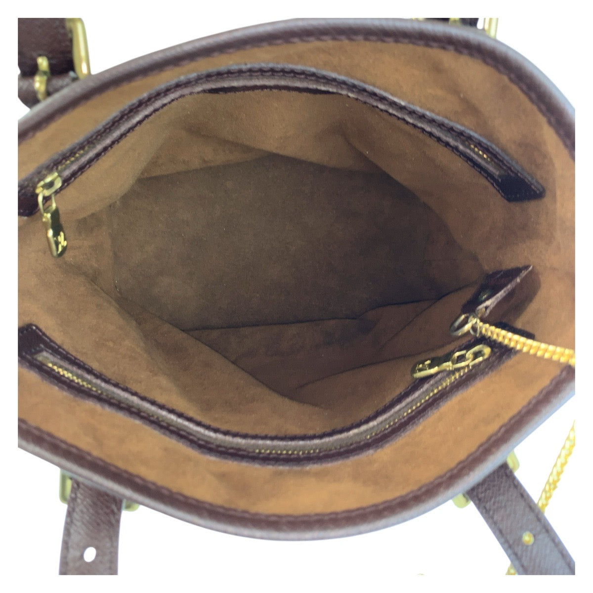 LOUIS VUITTON Tote Bag N42240 PVC, Leather Brown Gold Metal Tote Bag Shoulder Bag Damier Male Women Used Authentic