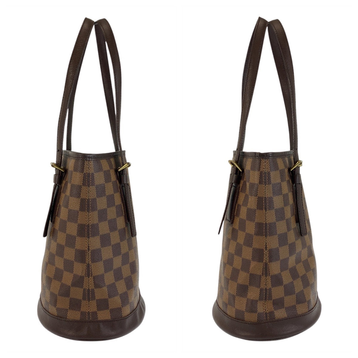 LOUIS VUITTON Tote Bag N42240 PVC, Leather Brown Gold Metal Tote Bag Shoulder Bag Damier Male Women Used Authentic