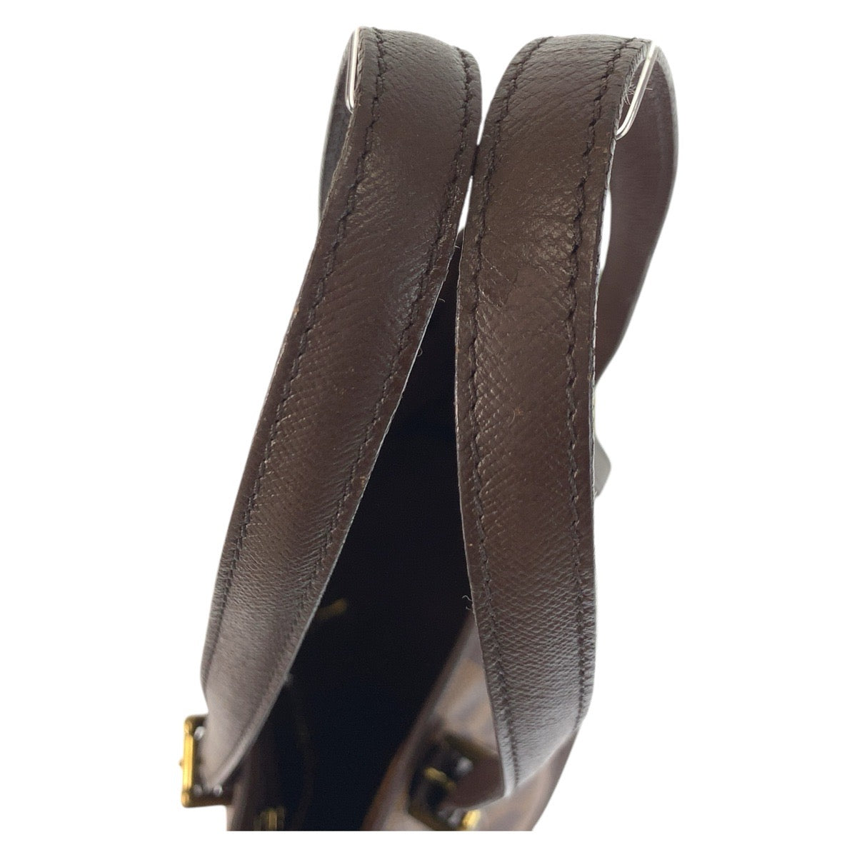 LOUIS VUITTON Tote Bag N42240 PVC, Leather Brown Gold Metal Tote Bag Shoulder Bag Damier Male Women Used Authentic