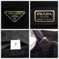 PRADA Tote Bag Nylon Black SilverMetal Tote Bag Shoulder Bag Test Triangle With logo Women Used Authentic
