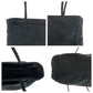 PRADA Tote Bag Nylon Black SilverMetal Tote Bag Shoulder Bag Test Triangle With logo Women Used Authentic