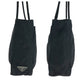 PRADA Tote Bag Nylon Black SilverMetal Tote Bag Shoulder Bag Test Triangle With logo Women Used Authentic