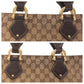 GUCCI Tote Bag 153024 GG canvas, leather Beige Brown Gold Metal Tote Bag Shoulder Bag Women Used Authentic