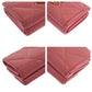 CHANEL Tri-fold wallet lambskin Pink Gold Metal Folding wallet Compact wallet 19 year old Matelasse Small Flap COCO Mark Women Used Authentic