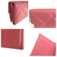 CHANEL Tri-fold wallet lambskin Pink Gold Metal Folding wallet Compact wallet 19 year old Matelasse Small Flap COCO Mark Women Used Authentic