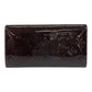 LOUIS VUITTON Long Wallet Purse M93524 Patent leather Amaranth Bordeaux Gold Metal Long Wallet Purse Vernis Portefeuille Sarah Women Used Authentic