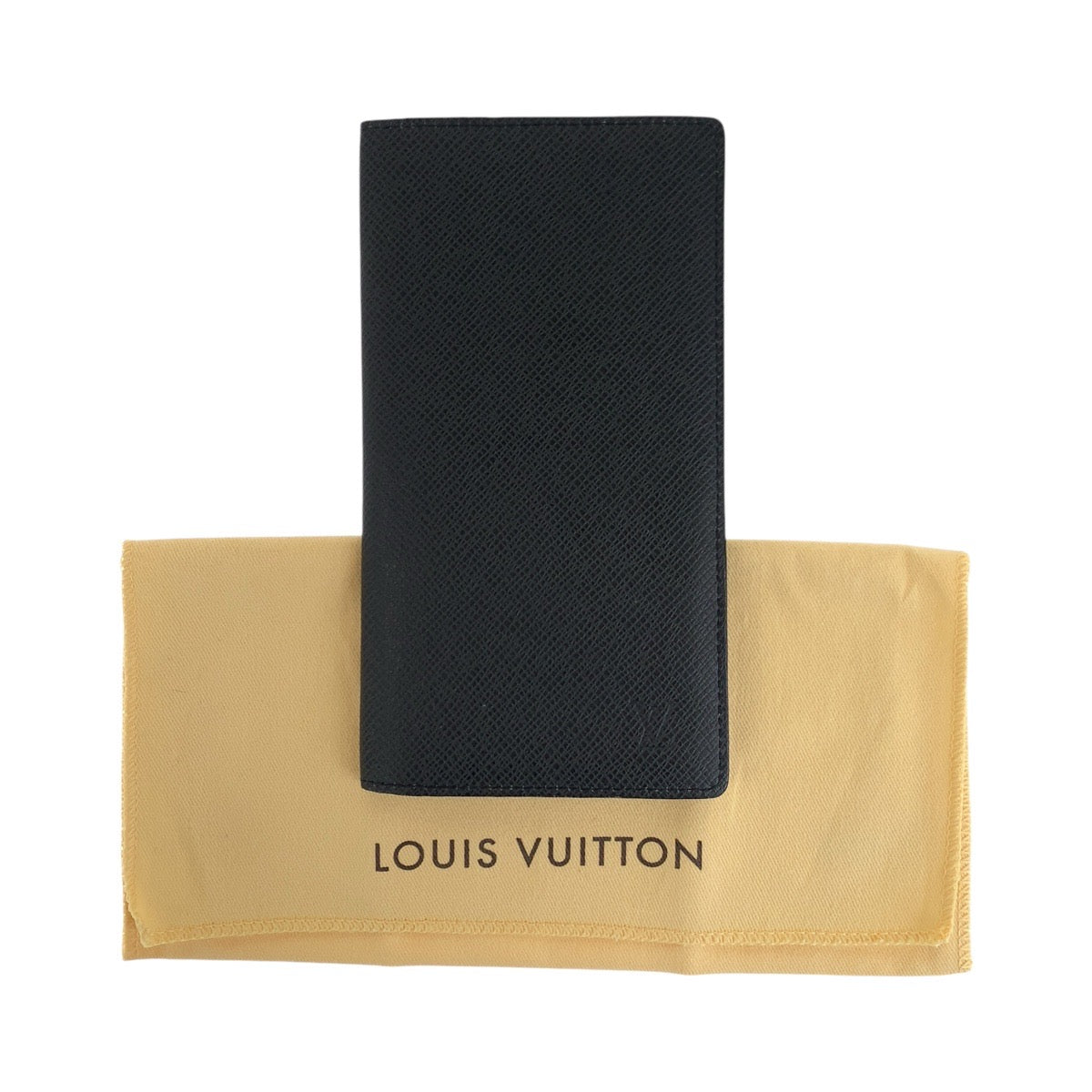 LOUIS VUITTON Long Wallet Purse M32607 leather Boreal Black Taiga Portefeuille Ron