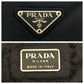 PRADA Tote Bag Nylon Black SilverMetal Tote Bag Shoulder Bag Test Triangle With logo Women Used Authentic