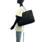 PRADA Tote Bag Nylon Black SilverMetal Tote Bag Shoulder Bag Test Triangle With logo Women Used Authentic