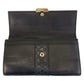 GUCCI Long Wallet Purse 233028 leather Black GoldMetal Micro Guccisima