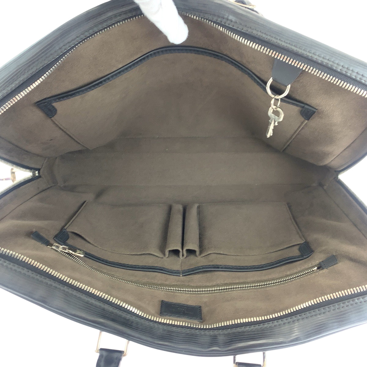 LOUIS VUITTON Business bag M54472  Epi Leather Noir Black SilverMetal Business bag handbag Epi Porte Documan Voyagej mens Used Authentic