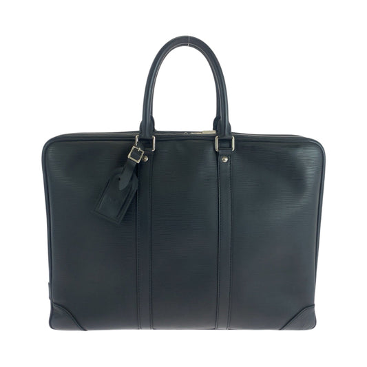 LOUIS VUITTON Business bag M54472  Epi Leather Noir Black SilverMetal Business bag handbag Epi Porte Documan Voyagej mens Used Authentic