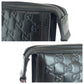 GUCCI business bag 152600 leather Black SilverMetal business bag clutch bag Guccisima mens Used Authentic