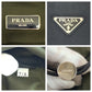 PRADA Backpack VZ0056 Nylon Khaki SilverMetal Backpack Backpack Test Triangle With logo mens Used Authentic