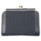 FENDI Coin case cotton black black gold Coin case Coin Pocket Zucca Women Used Authentic