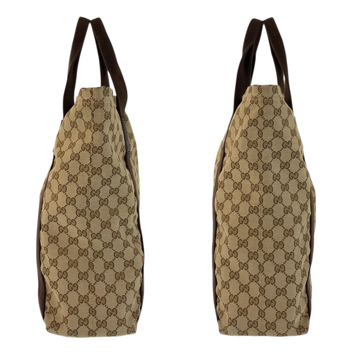 GUCCI Tote Bag 189669 GG canvas Beige brown