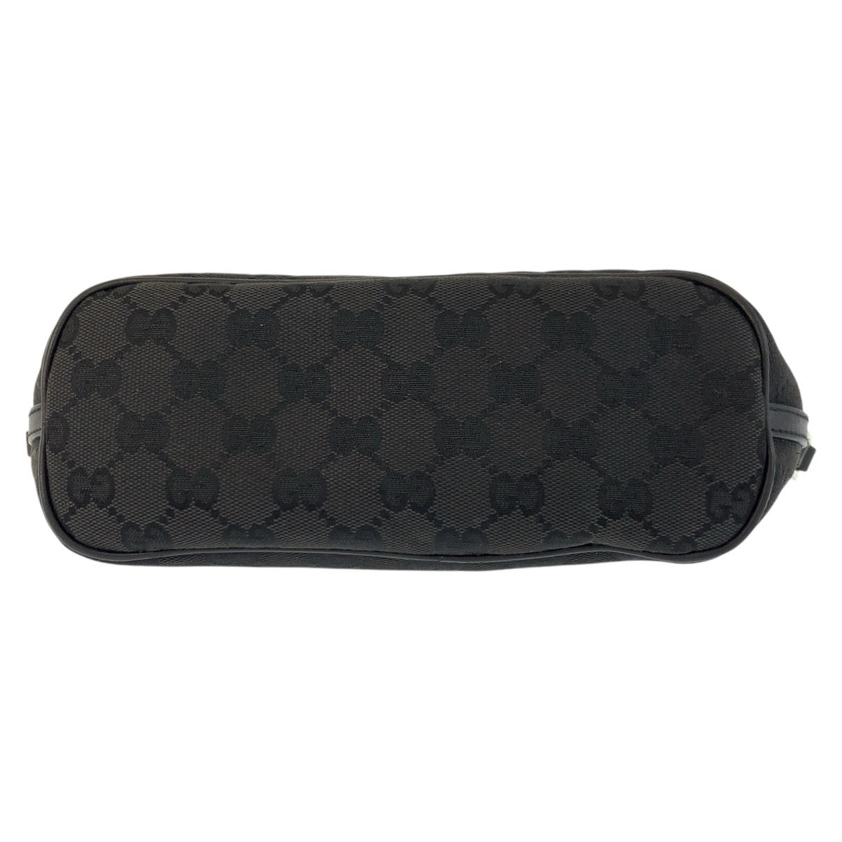 GUCCI Handbag 039 1103 GG canvas, leather Black GoldMetal Handbag accessory pouch Women Used Authentic