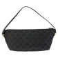 GUCCI Handbag 039 1103 GG canvas, leather Black GoldMetal Handbag accessory pouch Women Used Authentic