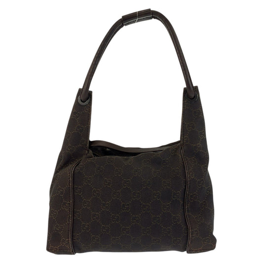 GUCCI Shoulder Bag 101333 GG canvas, leather Brown Women Used Authentic