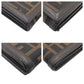 FENDI Long Wallet Purse 2270 canvas Brown Silver Metal Zucca