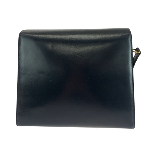 GUCCI Shoulder Bag 001 46 1504 leather Black GoldMetal Shoulder Bag Old Gucci Ready lock Women Used Authentic