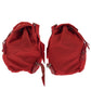 PRADA Backpack Nylon Red Silver Metal Backpack Backpack Test Triangle With logo Women Used Authentic