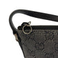 GUCCI Handbag 07198 GG canvas, leather Black SilverMetal Handbag accessory pouch Women Used Authentic