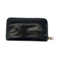 PRADA Long Wallet Purse Patent leather Black GoldMetal Long wallet Zip Around logo mens Used Authentic
