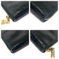PRADA Long Wallet Purse Patent leather Black GoldMetal Long wallet Zip Around logo mens Used Authentic