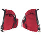 PRADA Backpack Nylon Red Khaki SilverMetal Backpack Daypack Test Triangle With logo mens Used Authentic