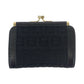 FENDI Coin case canvas black Coin case compact wallet Zucca Women Used Authentic