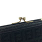 FENDI Coin case canvas black Coin case compact wallet Zucca Women Used Authentic