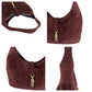 GUCCI Shoulder Bag 277520 Suede Bordeaux Gold Metal New Jackie