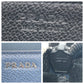PRADA Long Wallet Purse leather Navy Black Metal