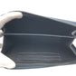 PRADA Long Wallet Purse leather Navy Black Metal